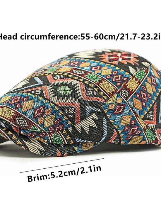Women\'s Leopard Print Beret Hat Retro Newsboy Ivy Cap Cabbie Flat Cap Black1 main image 6